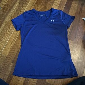 Under Armour Women's Short Sleeve V-Neck Tee - Blue